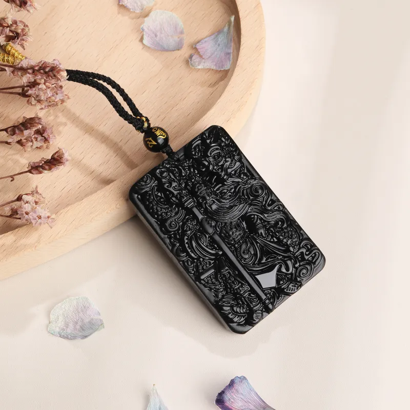 Lao Feng Xiang Obsidian Necklaces Men's-3