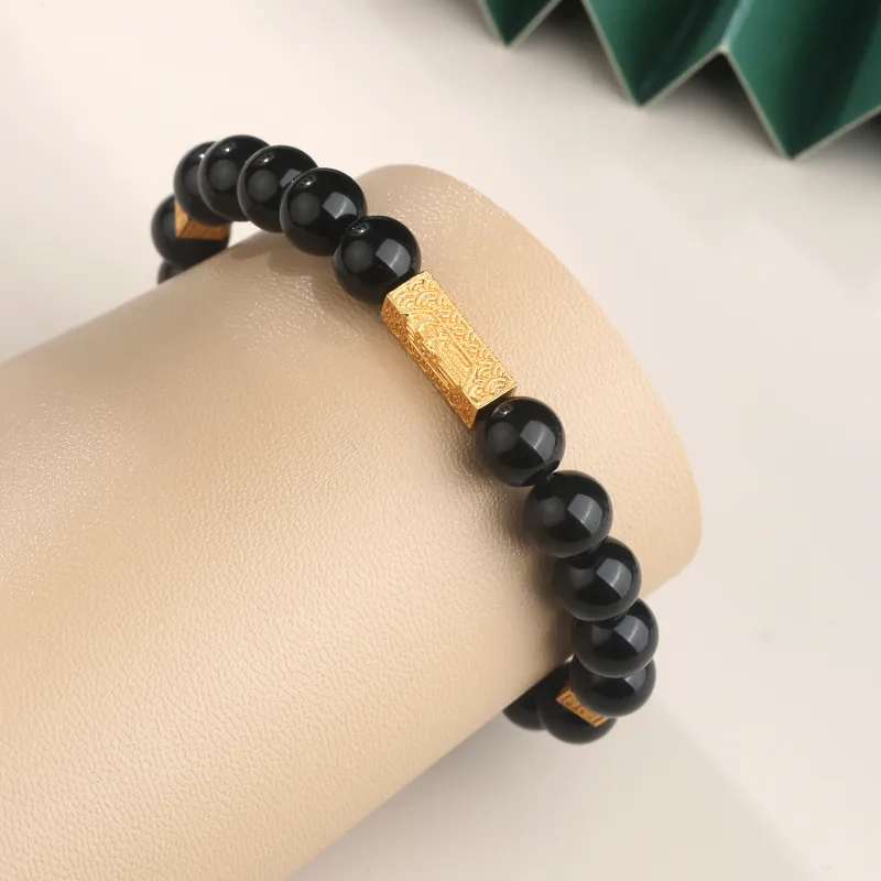 Lao Feng Xiang Obsidian Jade Bracelets Unisex-4