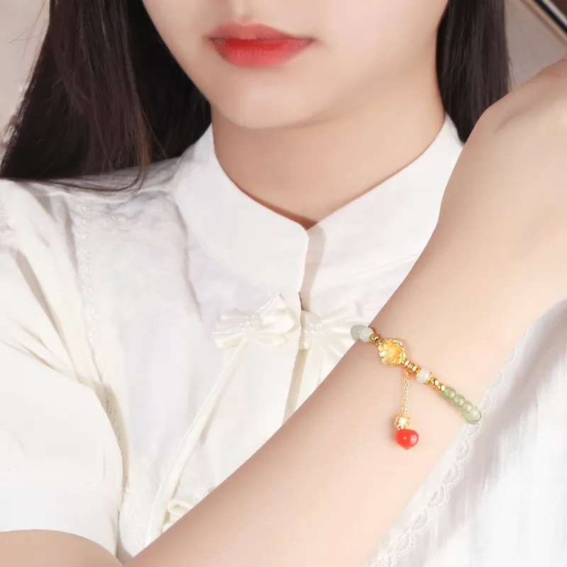 Lao Feng Xiang Hetian Jade Bracelets White Jade/Pale Greenish White Jade Women's-4