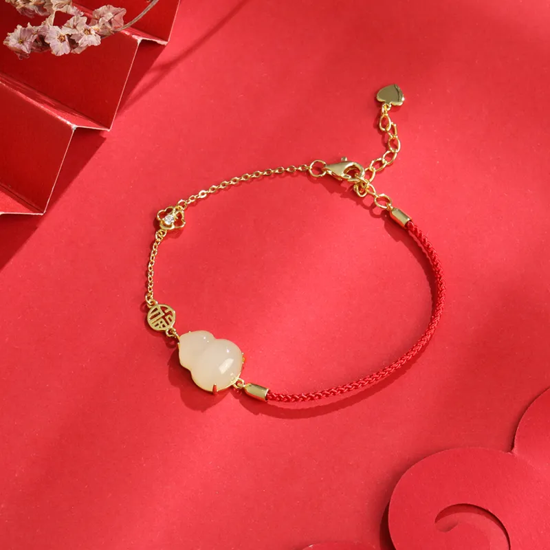 Lao Feng Xiang Hetian Jade Bracelets White Jade/Pale Greenish White Jade Women's-1