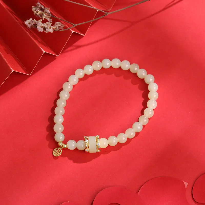 Lao Feng Xiang Bracelets White Jade/Pale Greenish White Jade Women's-1