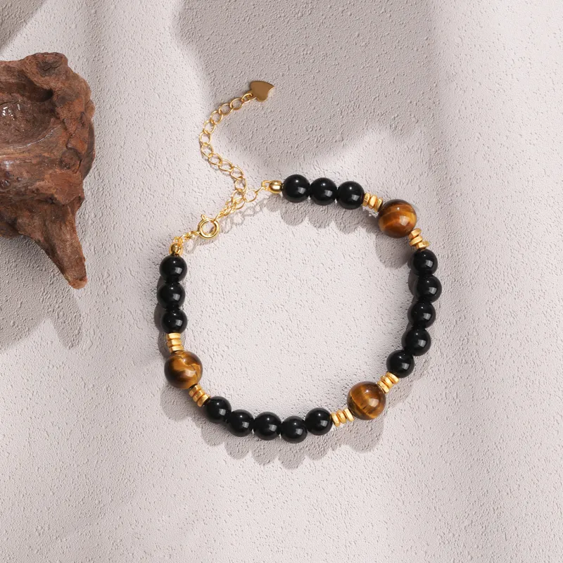Lao Feng Xiang Natural Obsidian Bracelets Men's-2