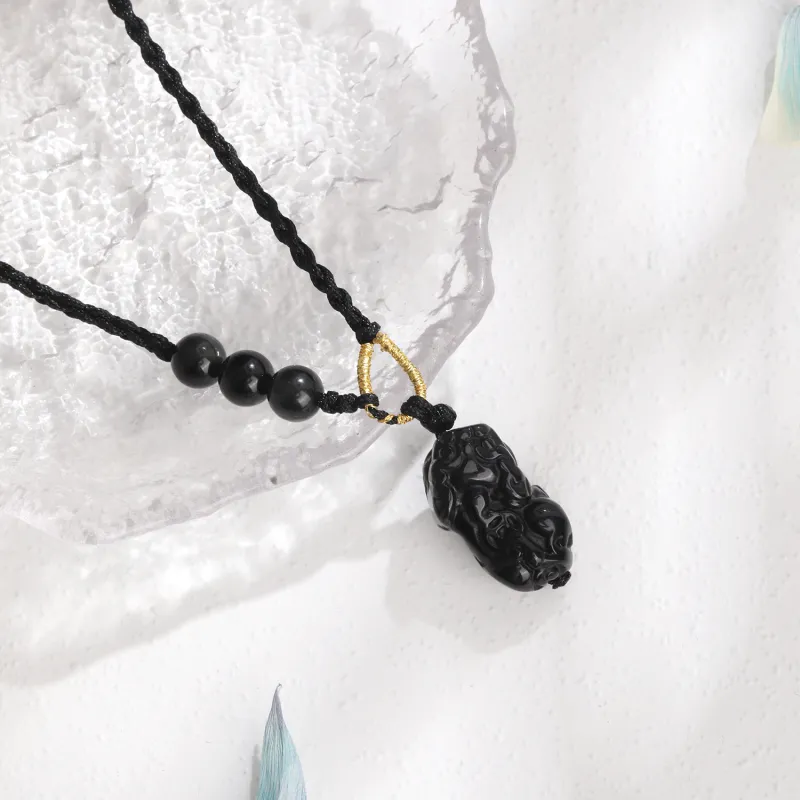 Lao Feng Xiang Obsidian Jade Unisex-4