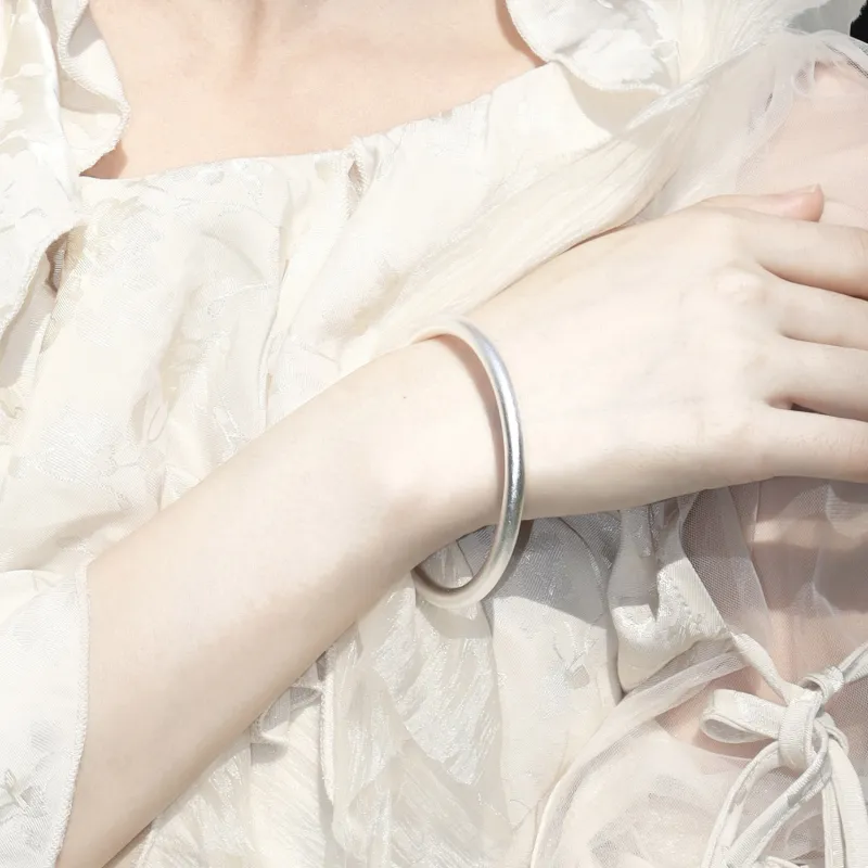 Lao Feng Xiang 999 Fine Silver Bangles Unisex-1