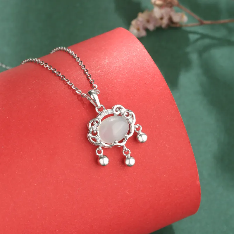 Lao Feng Xiang Chalcedony Necklaces Women's-2