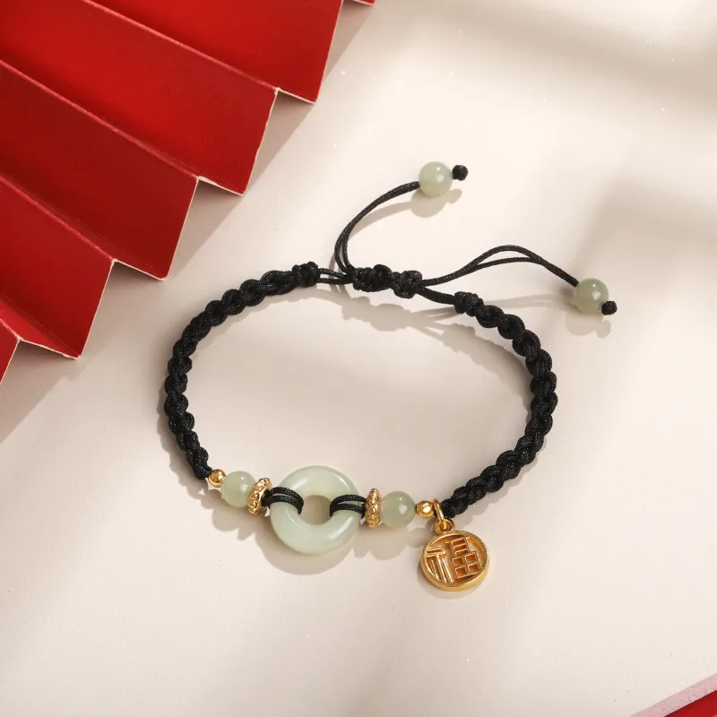 Lao Feng Xiang Hetian Jade Bracelets White Jade/Pale Greenish White Jade Unisex-1