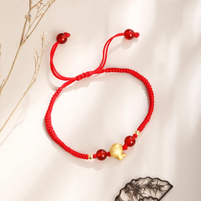 Lao Feng Xiang Natural Agate Bracelets Unisex-21