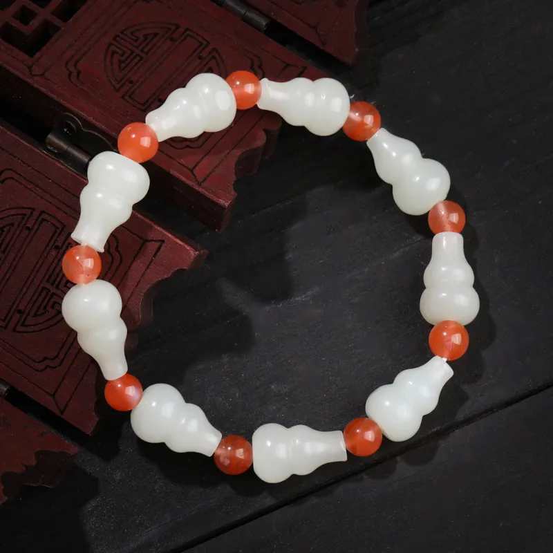 Lao Feng Xiang Hetian Jade Bracelets White Jade/Pale Greenish White Jade Women's-1