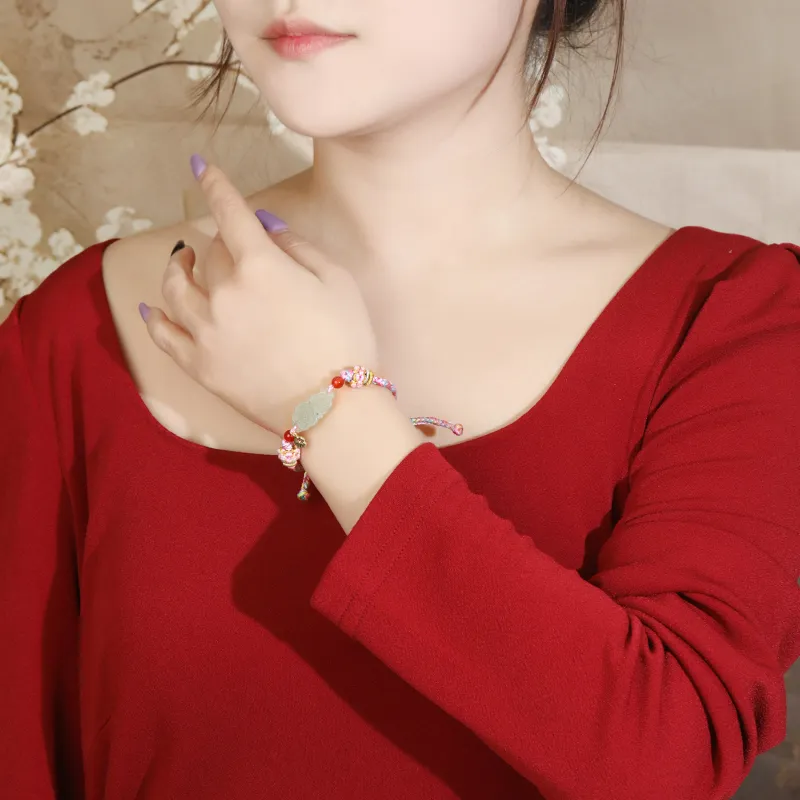 Lao Feng Xiang Hetian Jade Bracelets White Jade/Pale Greenish White Jade Women's-4