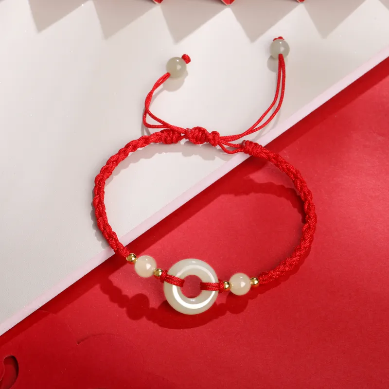 Lao Feng Xiang Hetian Jade Bracelets White Jade/Pale Greenish White Jade Unisex-7