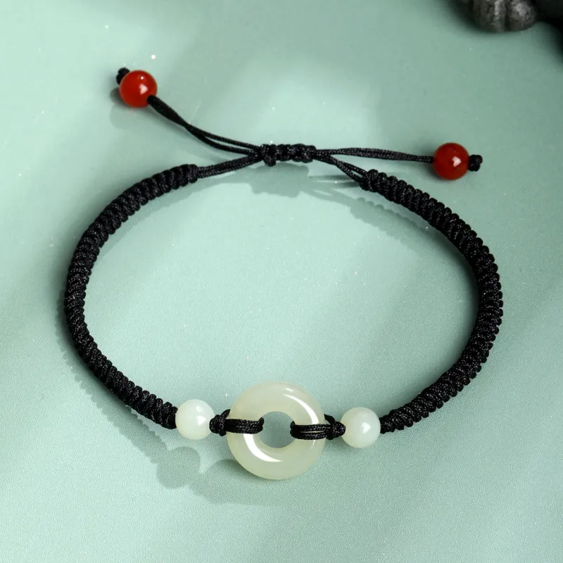 Lao Feng Xiang Hetian Jade White Jade/Pale Greenish White Jade Unisex-2