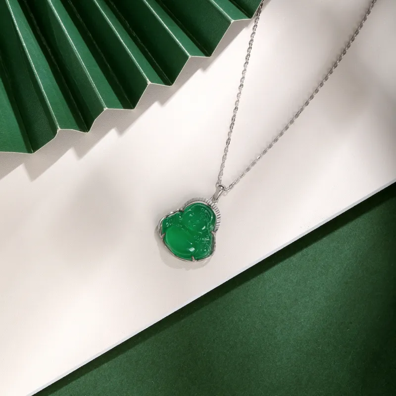 Lao Feng Xiang Chalcedony Necklaces Unisex-4