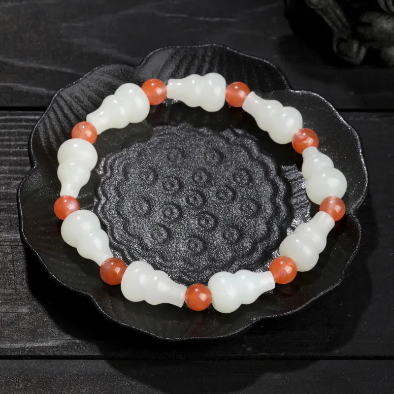 Lao Feng Xiang Hetian Jade Bracelets White Jade/Pale Greenish White Jade Women's-3