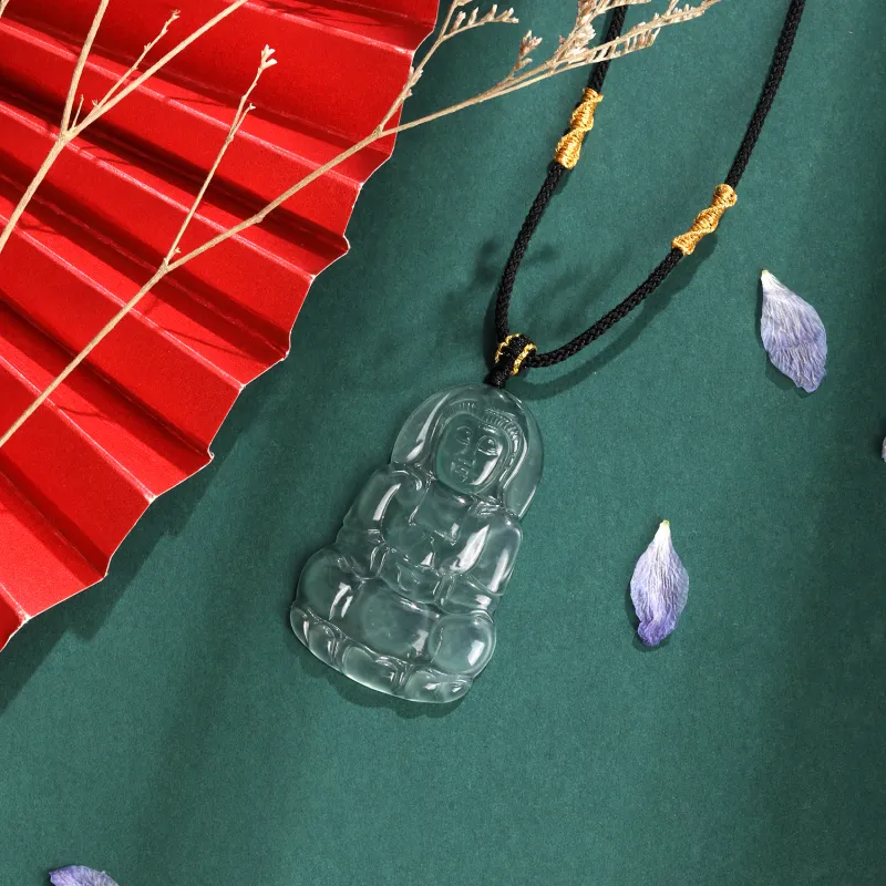 Lao Feng Xiang Ice Type Jadeite Necklaces Women's-1