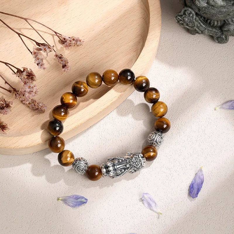 Lao Feng Xiang Tiger's Eye Stone Bracelets Men's-1