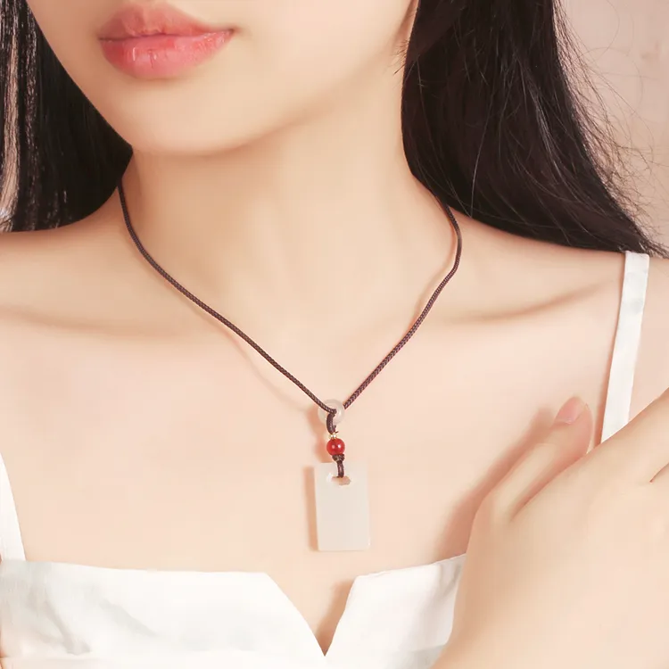 Lao Feng Xiang Hetian Jade White Jade Unisex-1