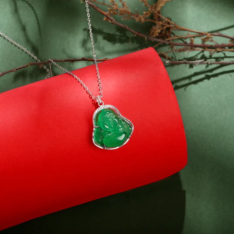 Lao Feng Xiang Chalcedony Necklaces Unisex-2