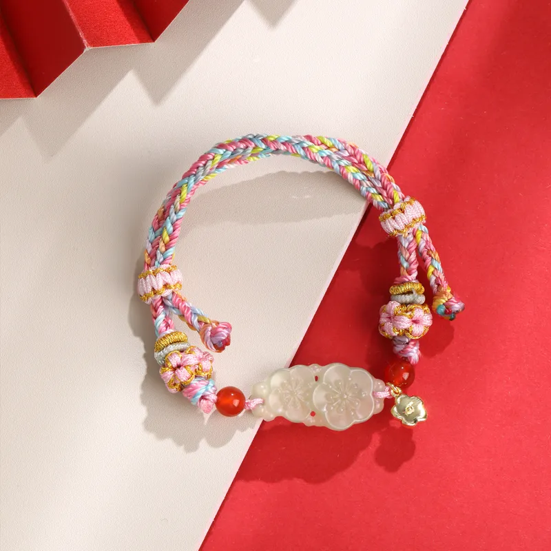 Lao Feng Xiang Hetian Jade Bracelets White Jade/Pale Greenish White Jade Women's-2