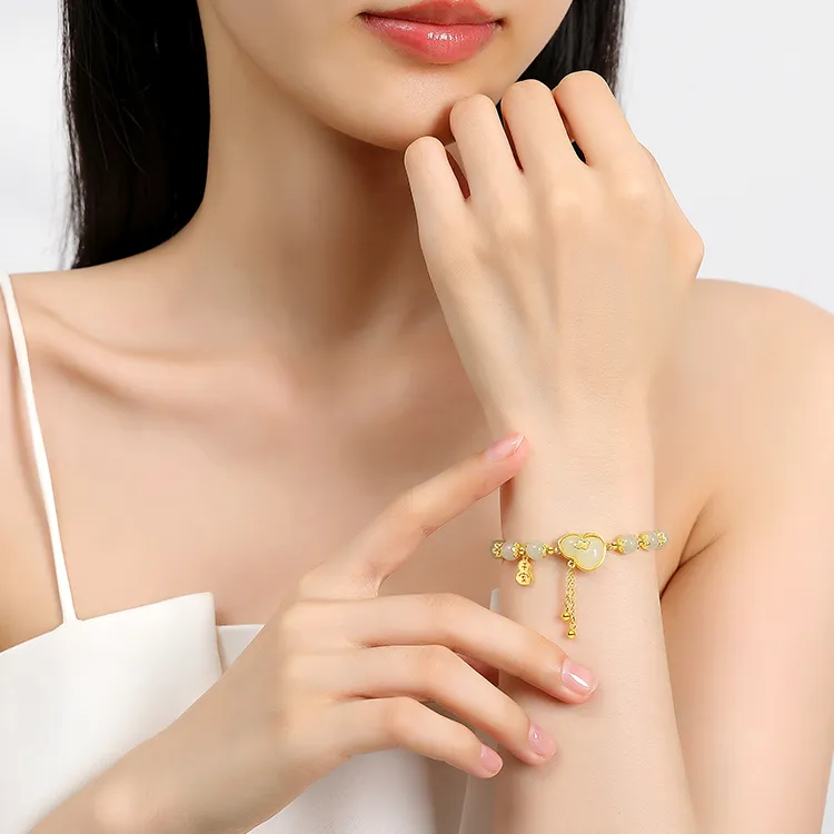 Lao Feng Xiang Hetian Jade White Jade/Pale Greenish White Jade Women's-4