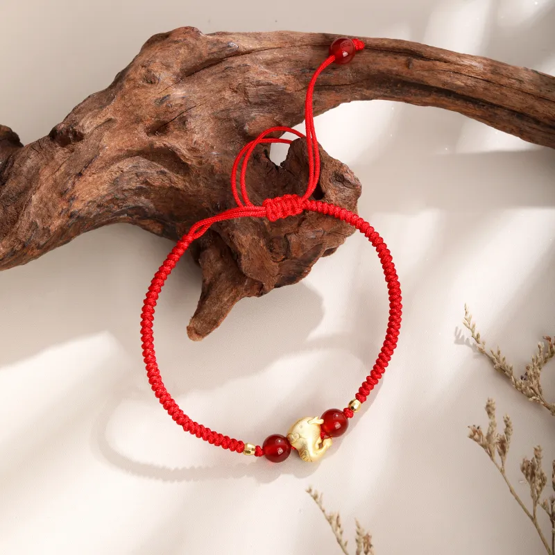 Lao Feng Xiang Natural Agate Bracelets Unisex-18