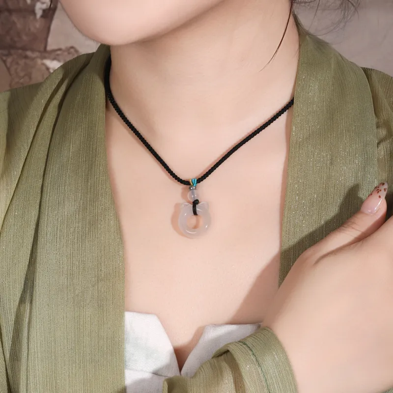 Lao Feng Xiang Chalcedony Necklaces Unisex-1