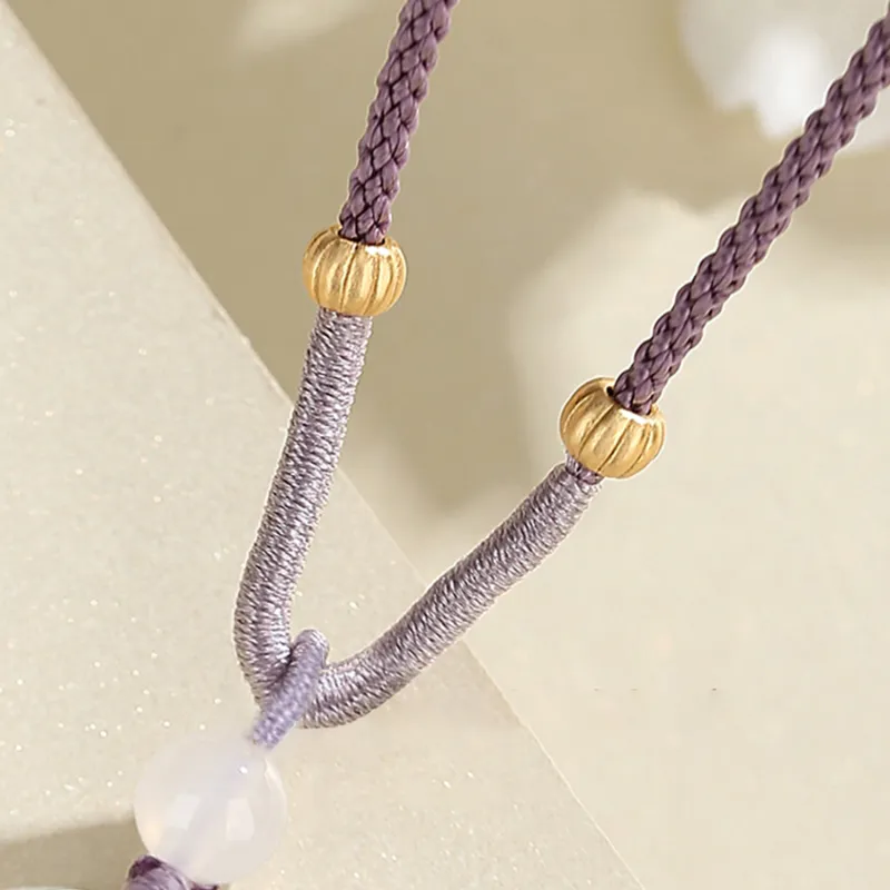 Lao Feng Xiang Chalcedony Necklaces Unisex-3