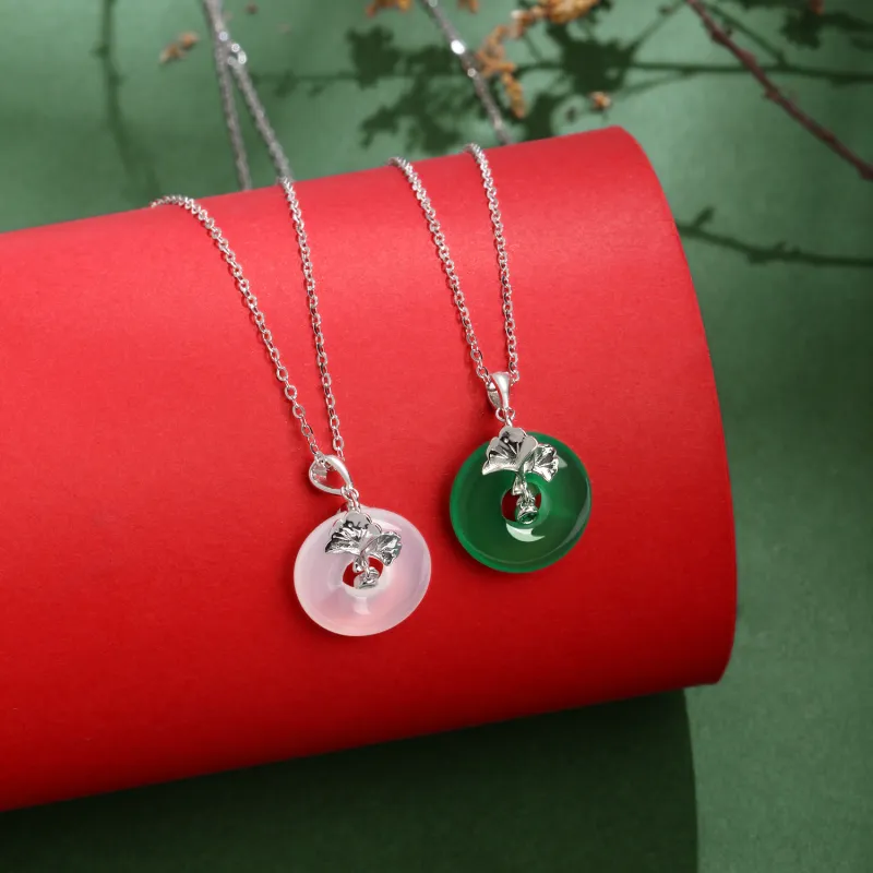 Lao Feng Xiang Chalcedony Necklaces Unisex-2