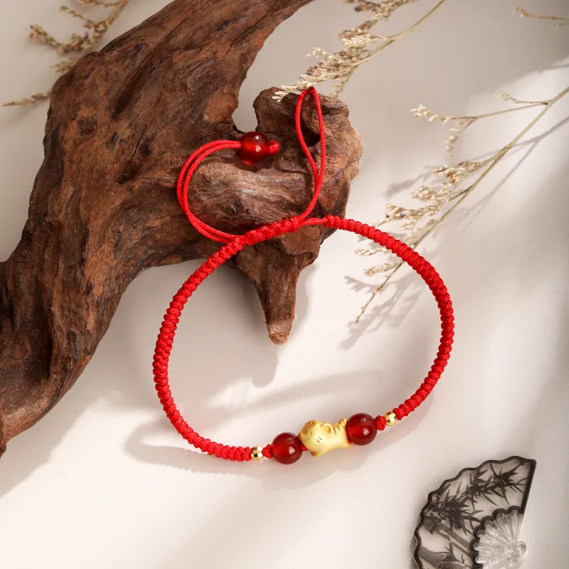 Lao Feng Xiang Natural Agate Bracelets Unisex-10