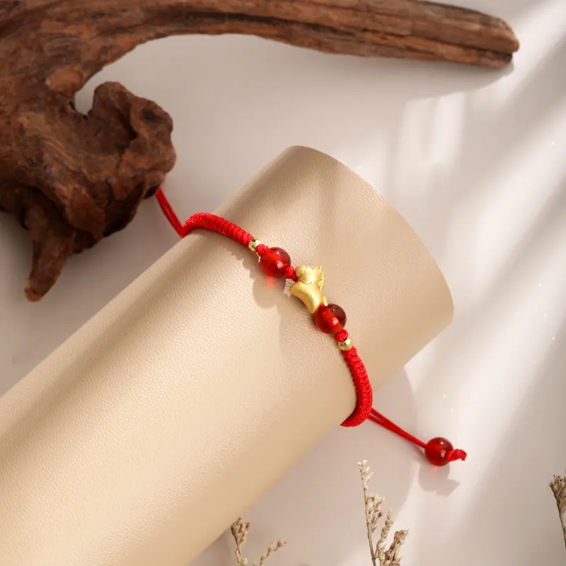 Lao Feng Xiang Natural Agate Bracelets Unisex-25