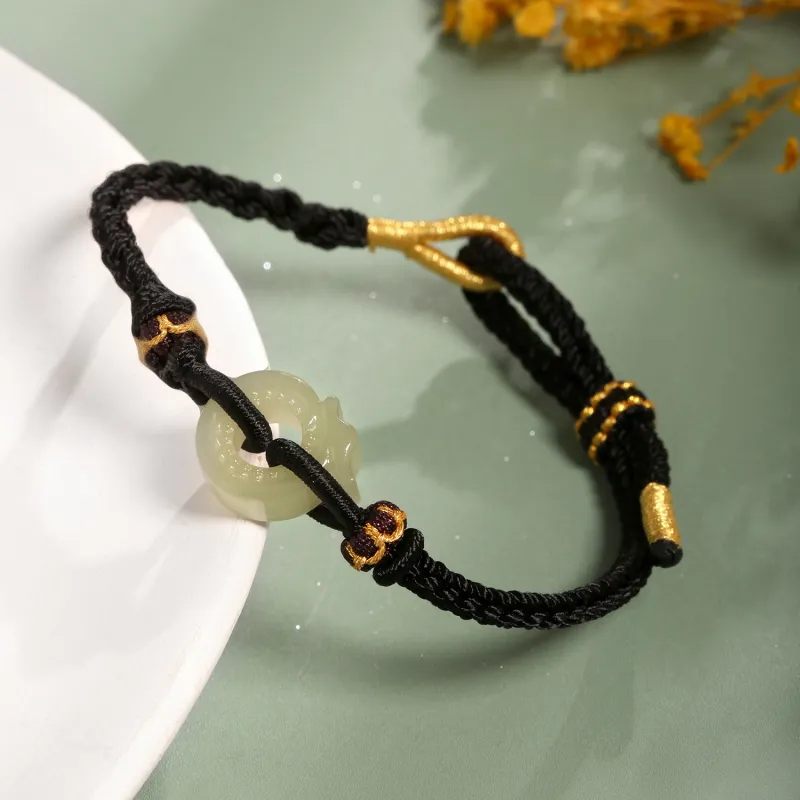 Lao Feng Xiang Hetian Jade Bracelets Jasper Unisex-8