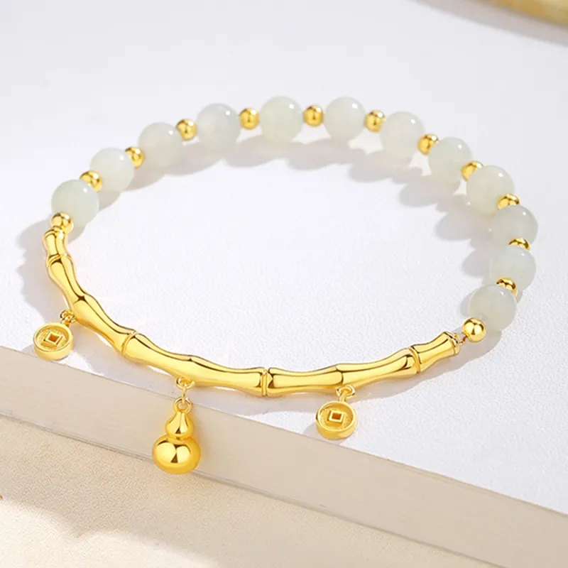 Lao Feng Xiang Hetian Jade S925 Silver White Jade/Pale Greenish White Jade Women's-2