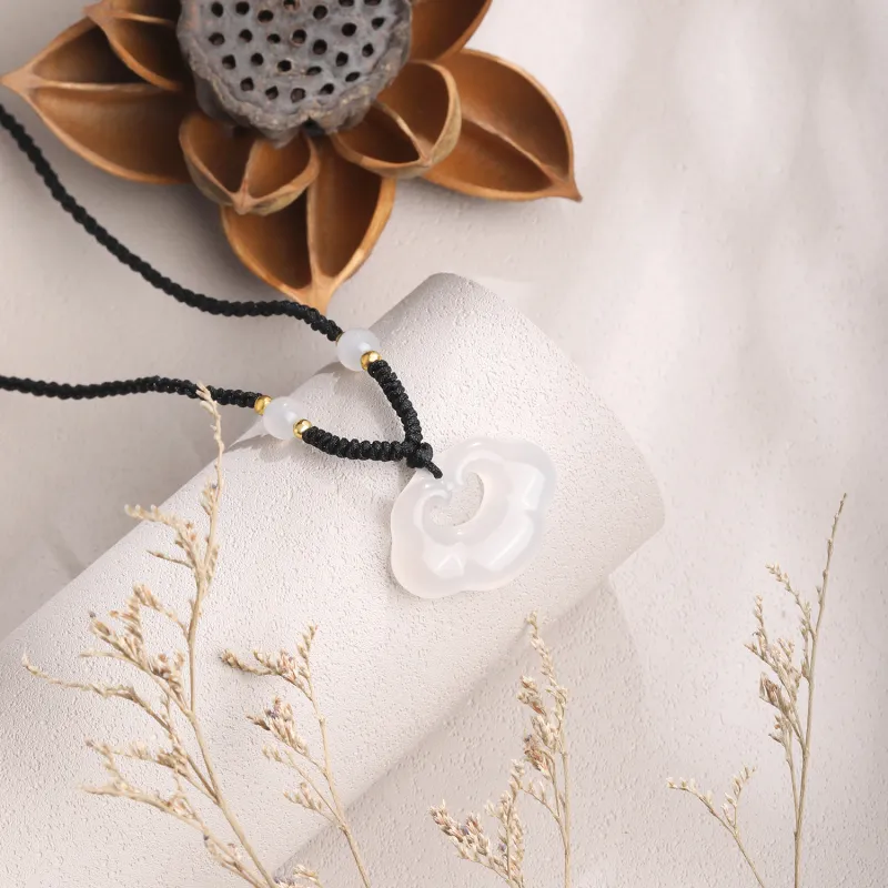 Lao Feng Xiang Chalcedony Necklaces Women's-9