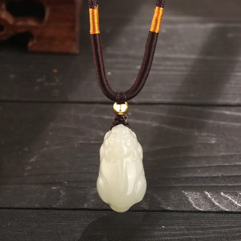 Lao Feng Xiang Hetian Jade White Jade/Pale Greenish White Jade Unisex-4