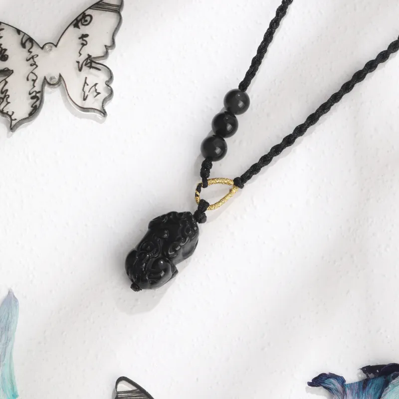 Lao Feng Xiang Obsidian Jade Unisex-3