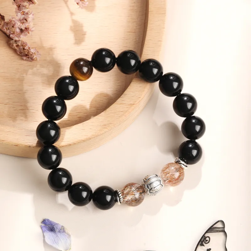 Lao Feng Xiang Obsidian Bracelets Unisex-2