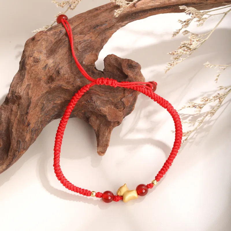 Lao Feng Xiang Natural Agate Bracelets Unisex-6