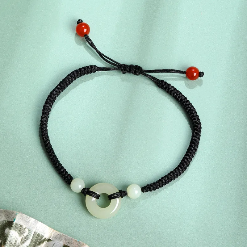 Lao Feng Xiang Hetian Jade White Jade/Pale Greenish White Jade Unisex-3