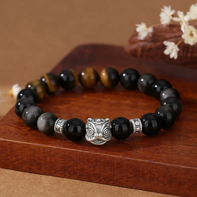 Lao Feng Xiang Obsidian Bracelets Unisex-1