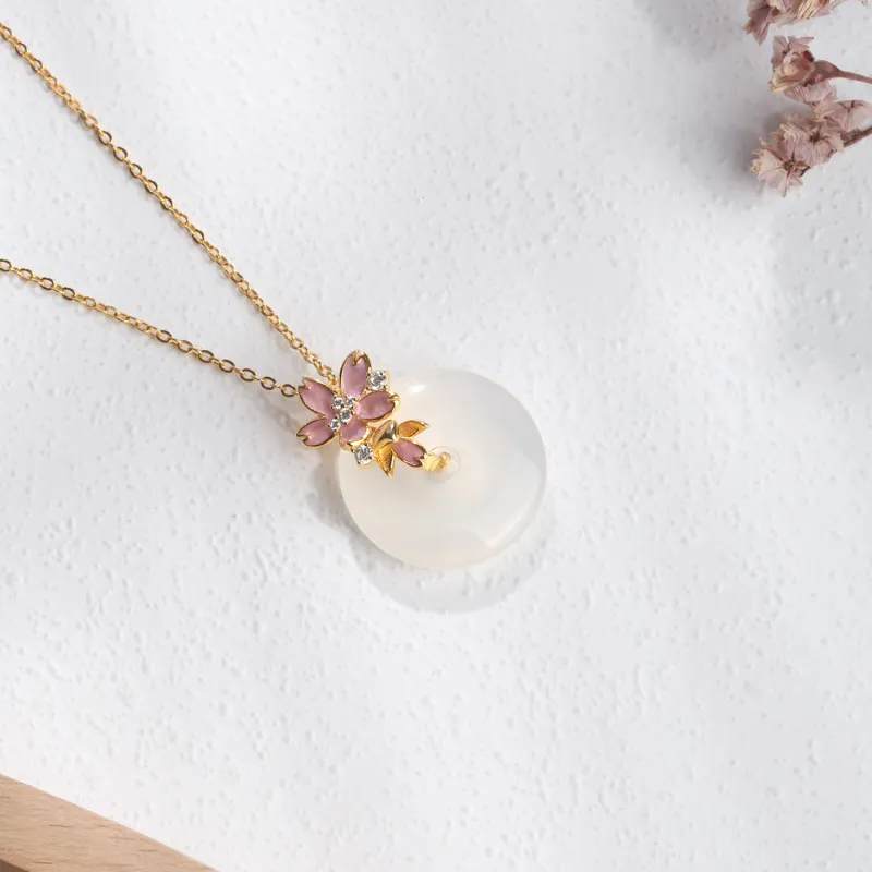 Lao Feng Xiang Chalcedony Necklaces Women's-2