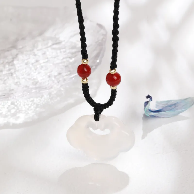 Lao Feng Xiang Chalcedony Necklaces Women's-4