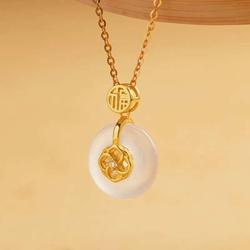 Lao Feng Xiang Chalcedony Necklaces Women's-2