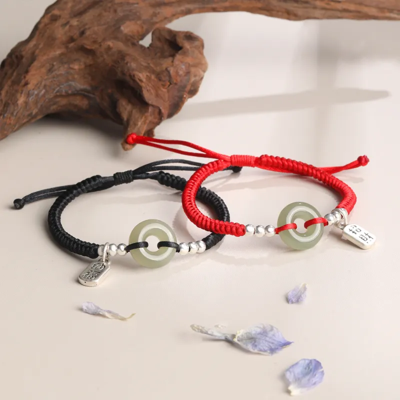 Lao Feng Xiang Bracelets White Jade/Pale Greenish White Jade Unisex-2