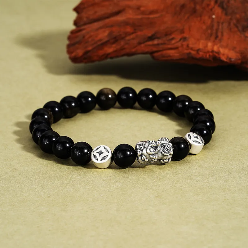 Lao Feng Xiang Obsidian Bracelets Unisex-5