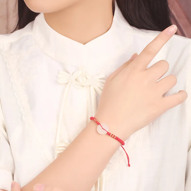 Lao Feng Xiang Hetian Jade Bracelets White Jade/Pale Greenish White Jade Women's-4