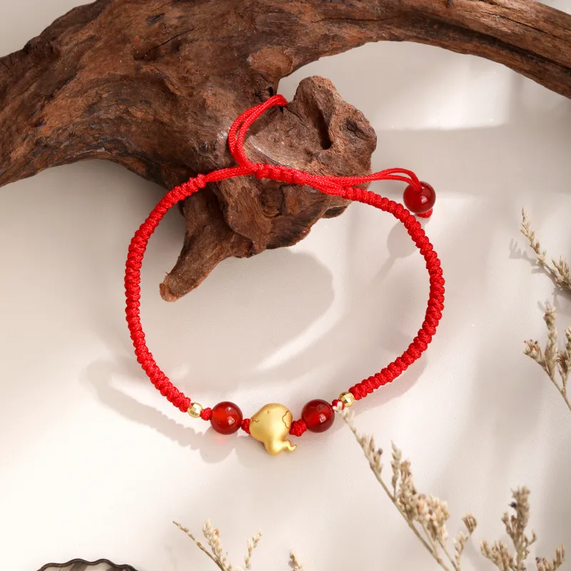 Lao Feng Xiang Natural Agate Bracelets Unisex-22