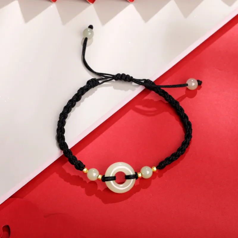 Lao Feng Xiang Hetian Jade Bracelets White Jade/Pale Greenish White Jade Unisex-2