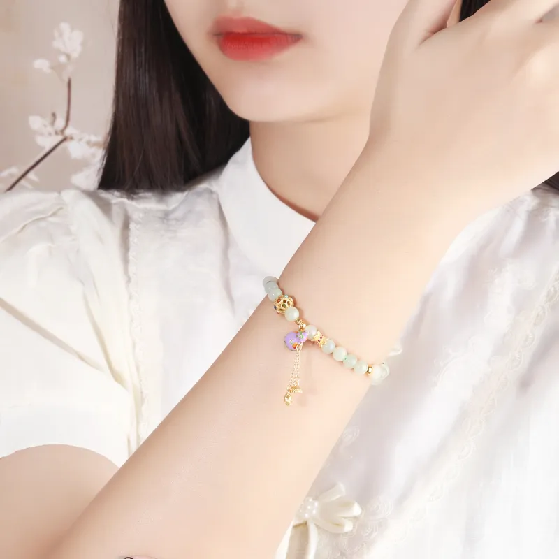 Lao Feng Xiang Hetian Jade Bracelets White Jade/Pale Greenish White Jade Women's-4