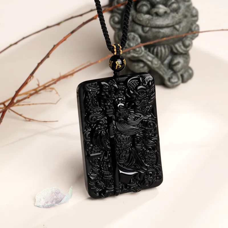 Lao Feng Xiang Obsidian Necklaces Men's-2