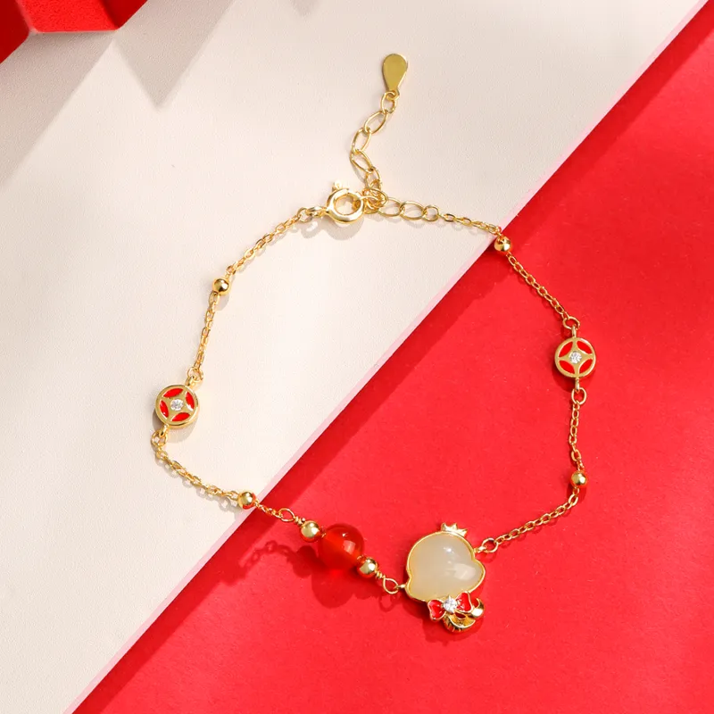Lao Feng Xiang Hetian Jade Bracelets White Jade/Pale Greenish White Jade Women's-1
