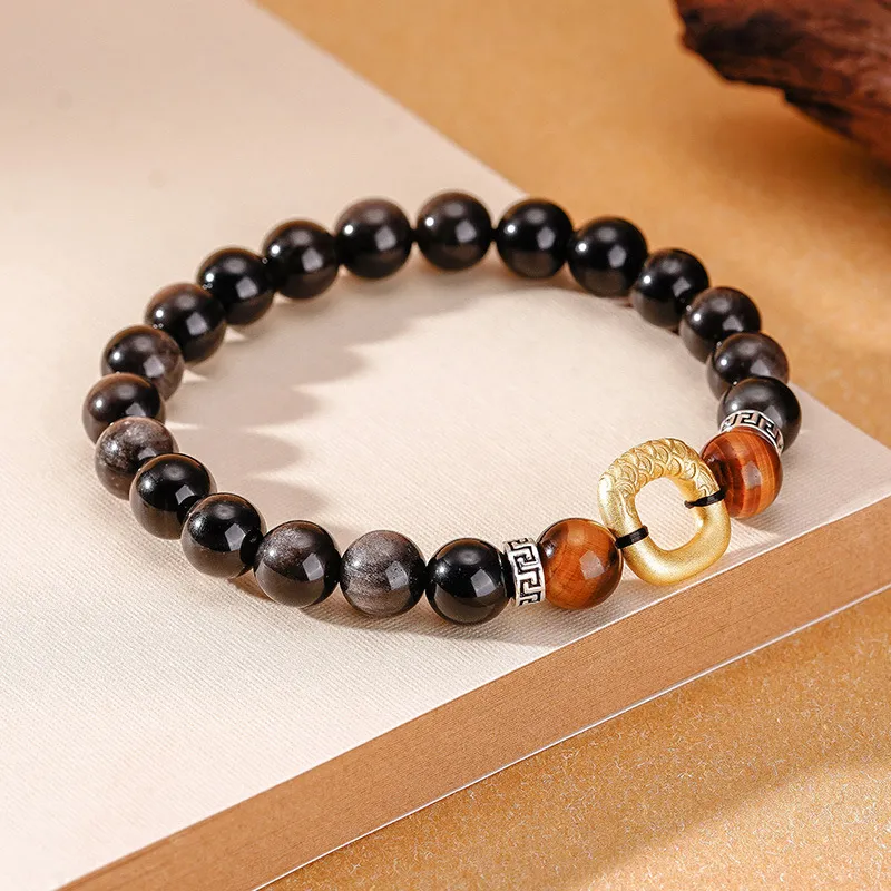 Lao Feng Xiang Obsidian Bracelets Unisex-4